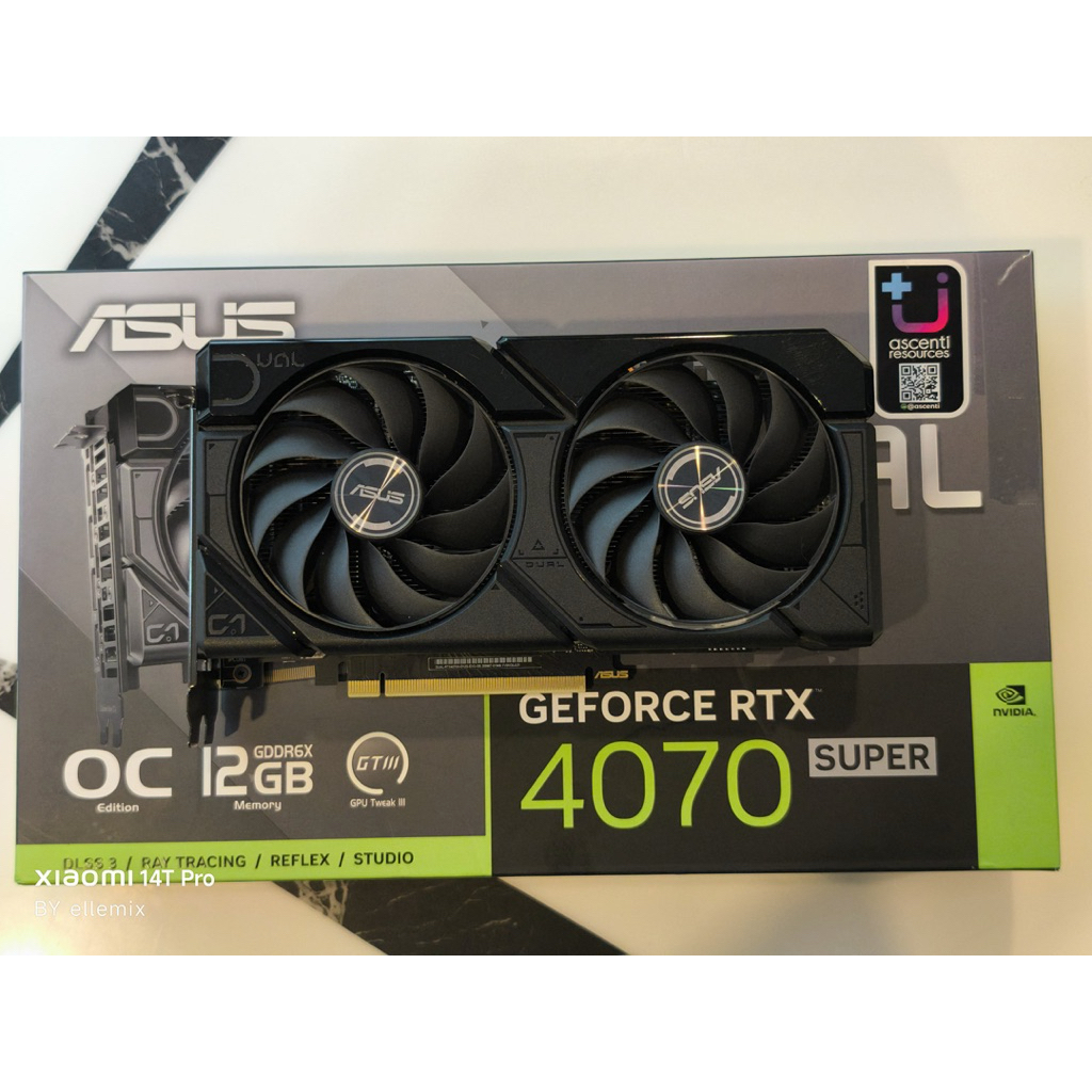 RTX 4070 SUPER - ASUS DUAL OC EDITION 12GB GDDR6X การ์ดจอ มือสอง ประกันศูนย์ไทย ครบกล่อง