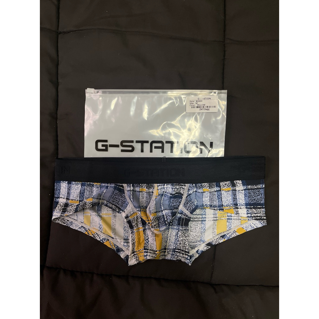 กางเกงในบิกินี่ผู้ชาย G-Station/G-Station STC ลายเสือดาว See Through