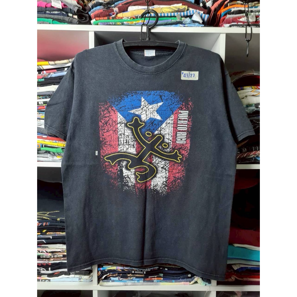 เสื้อ Puerto Rico (L) ป้าย YAZBEK สีเฟดเสมอตัว