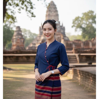 เสื้อพื้นเมืองผู้หญิงผูกข้าง