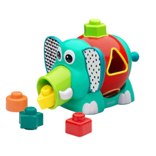 Infantino : JUMBO SHAPE SORTER - ของเล่นเสริมพัฒนาการ(ตัวบล๊อค,ช้าง)
