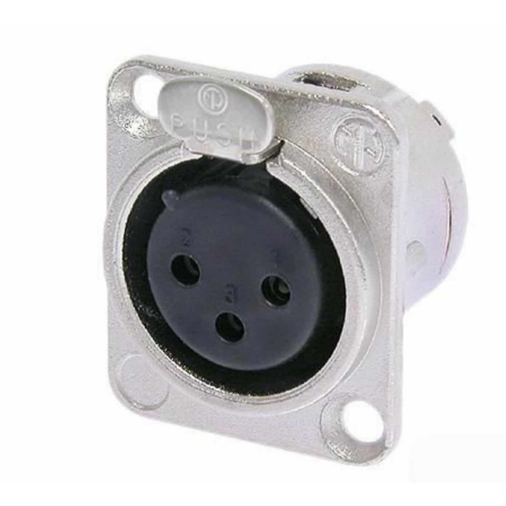 ปลั๊กแจ๊ค ตัวเมียติดแท่นNEUTRIK NC3FD-L-1XLR CANNON ตัวเมีย ติดแท่น XLR 3 Pin Female ตัวเมีย