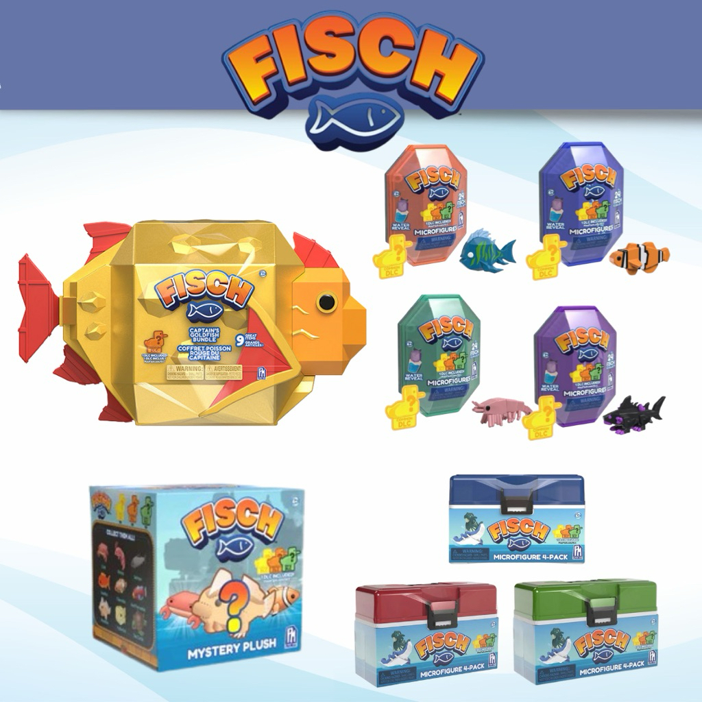 มัดรวมของเล่น แบรนด์ Phatmojo Fisch Collection จาก Roblox กดเลือกลายด้านในค่ะ