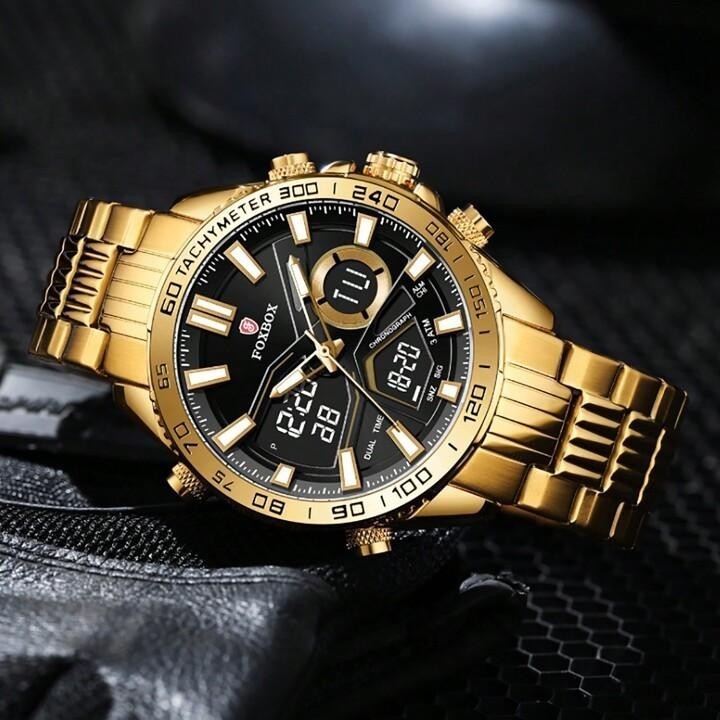 นาฬิกาข้อมือ สำหรับคุณผู้ชาย แบรนด์ FOXBOX สายเลส