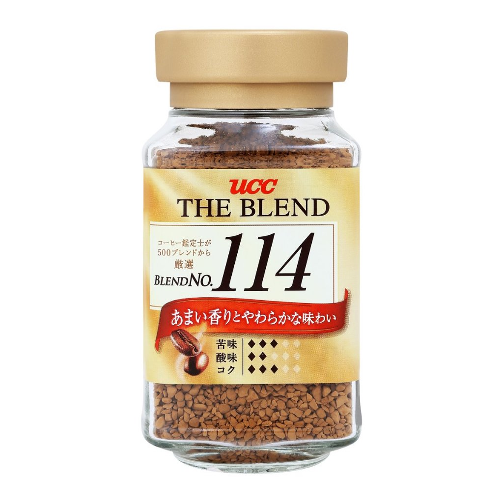 ยูซีซี เดอะเบลน 114 กาแฟสำเร็จรูป 90 กรัม UCC The Blend 114 Instant Coffee 90 g. UCC ザブレンド114瓶 90 g.