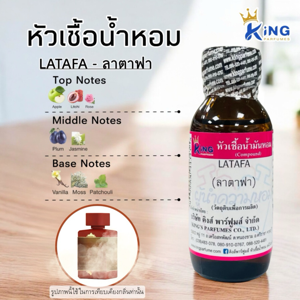 หัวเชื้อน้ำหอม ขนาด30-100ML กลิ่น LATAFA ลาตาฟา
