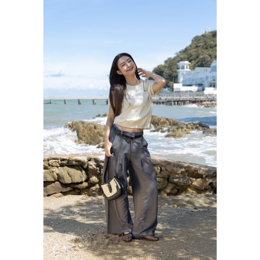 (พร้อมส่ง) avo เสื้อยืดไหมพรม naval knit tee