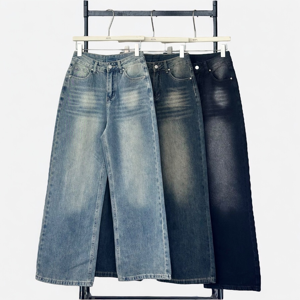 Atipashop - Vero Vintage Jeans กางเกงยีนส์ ทรงกระบอกกลาง