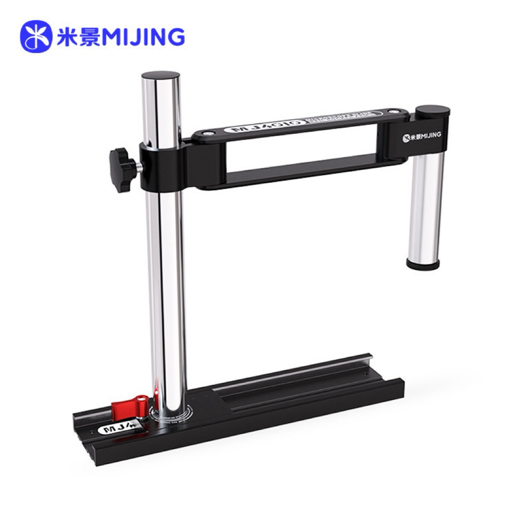 MIJING MJ4010 ขาตั้งกล้องจุลทรรศน์ 360 °  การหมุนปรับกล้องจุลทรรศน์สไลด์RailRockerArmใช้งานร่วมกับกล้องจุลทรรศน์ส่วนใหญ่