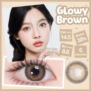 Magister & Realcon คอนแทคเลนส์ Glowy Series แว่นตาสายตาสั้น คอนแทกขยายรูม่านตา Glowy Brown Lens 14.50MM