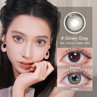 Realcon คอนแทคเลนส์ NEW Glowy ซีรีส์ Glowy Brown Glowy Gray 14.5mmเกรดใบสั่งยาที่นำเข้าจากเกาหลี