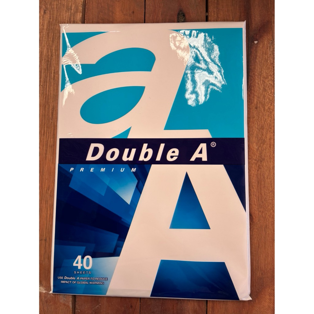 กระดาษ  A4 Double A (บรรจุ 40 แผ่นต่อห่อ, 1ลัง มี 48 ห่อ)  ขายยกลัง (1คำสั่งซื้อ 1 ลัง)