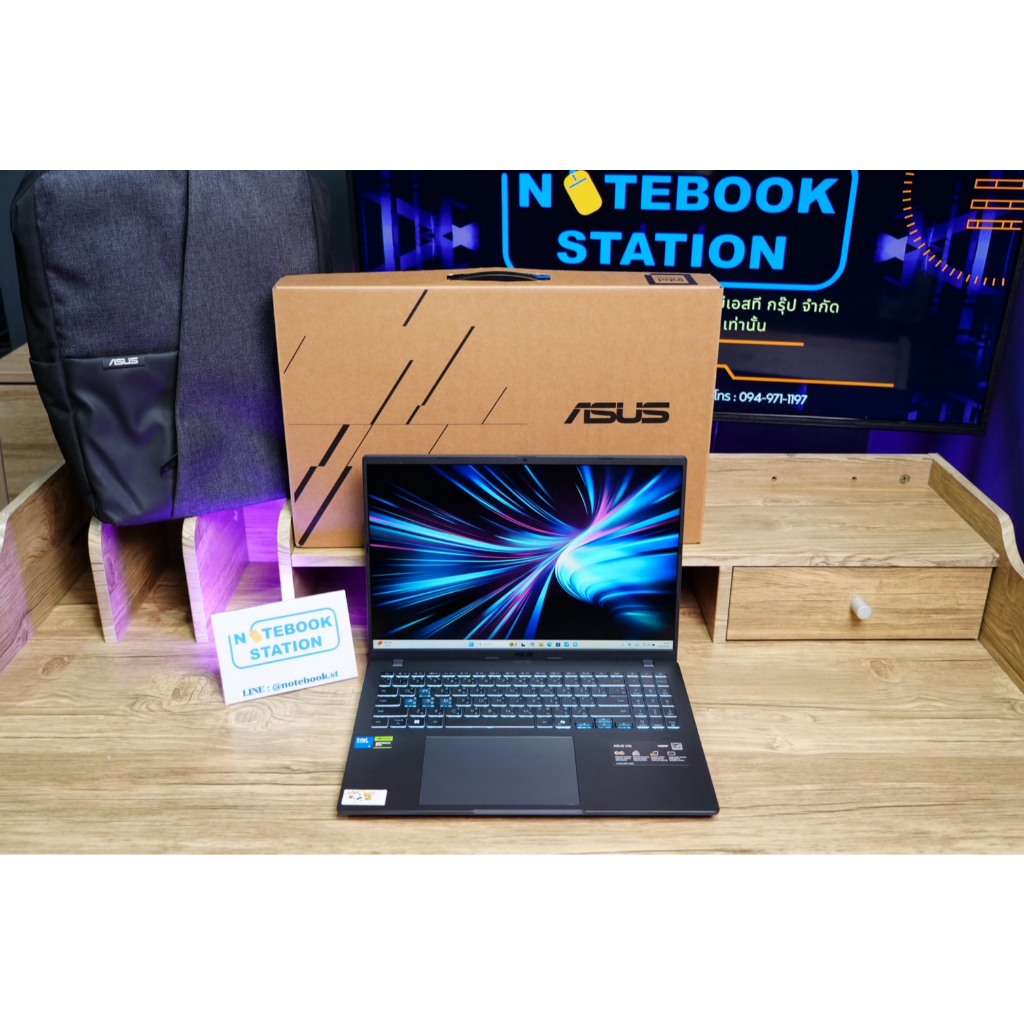 Asus V16 รุ่นใหม่ IntelCore5-210H RTX4050(6GB) Ram16 ssd512 จอ16นิ้ว WUXGA 144Hz สเปคสูงมีการ์ดจอแยก