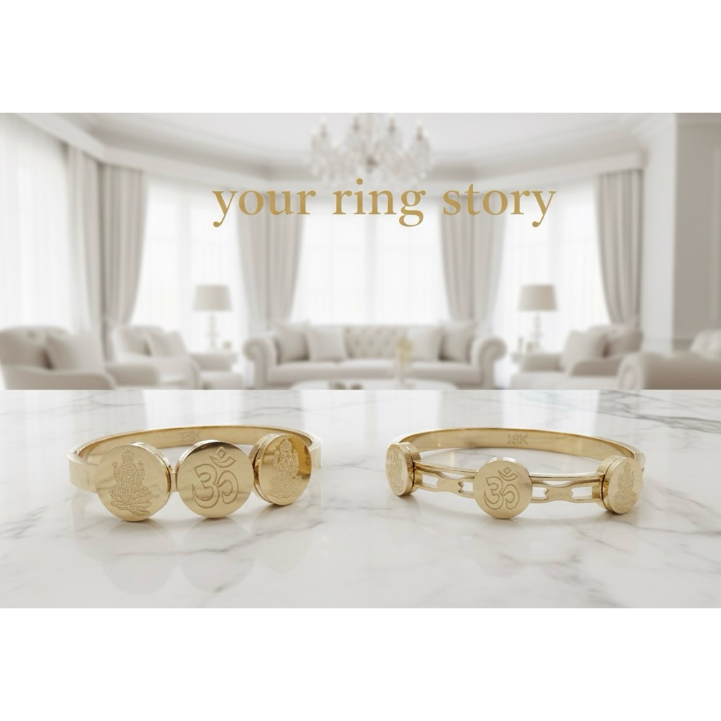 ✨ กำไลข้อมือ โอม + พระแม่ลักษมี + พระพิฆเนศ ✨