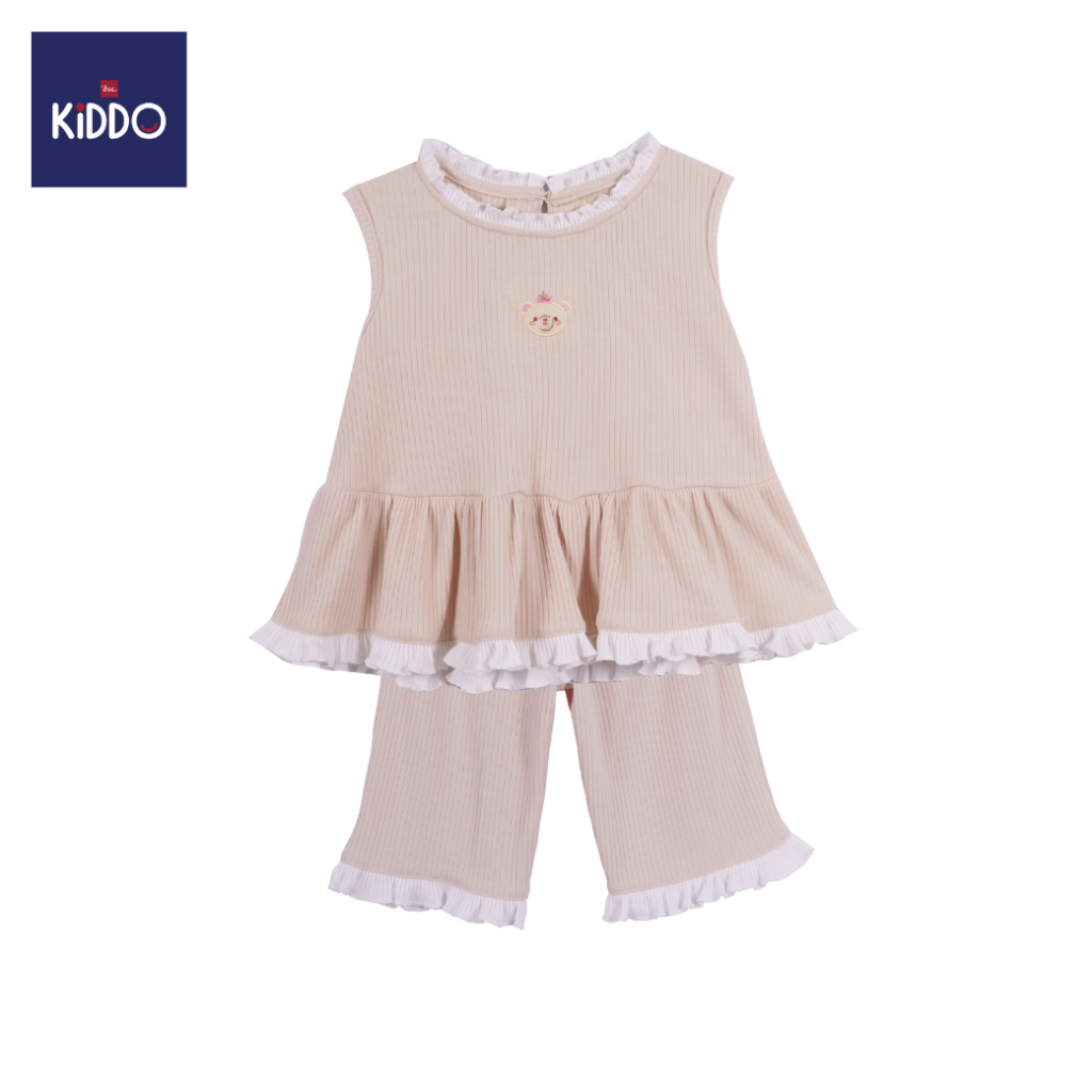 BSC KIDDO by Enfant ชุดเสื้อแขนกุด+กางเกงขาสั้น สำหรับเด็กหญิง 3-6 เดือน คอลเล็กชั่น Baby Bear สีน้ำ