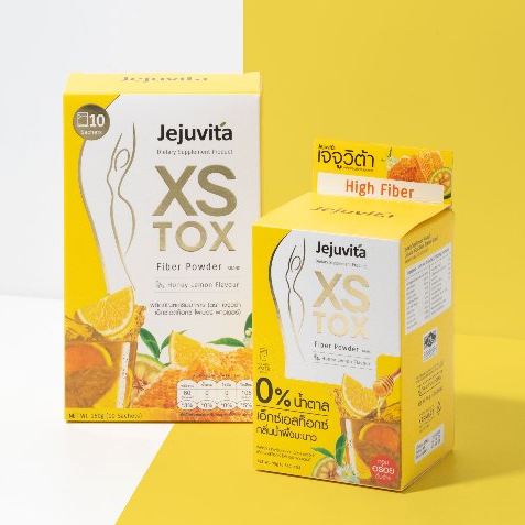 JEJUVITA เอ็กซ์เอสท็อกซ์ไฟเบอร์พาวเดอร์ 15000MG จำนวน 6ซอง และ 4 ซอง