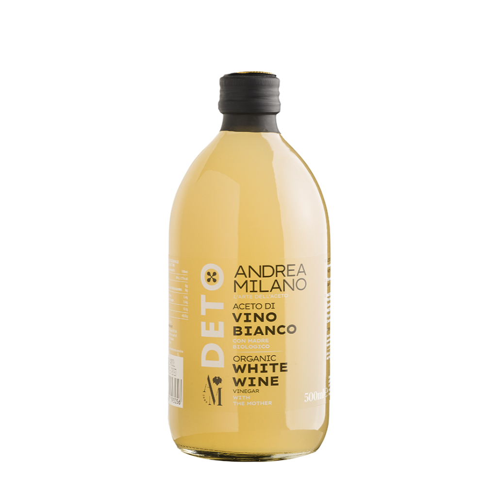 Organic White Wine Vinegar w/the Mother 500ml_(ออร์แกนิค ไวท์ ไวน์ เวนิก้า วิท เดอะ มาเทอร์ (น้ำส้มสายชูหมักจากองุ่นขาว)