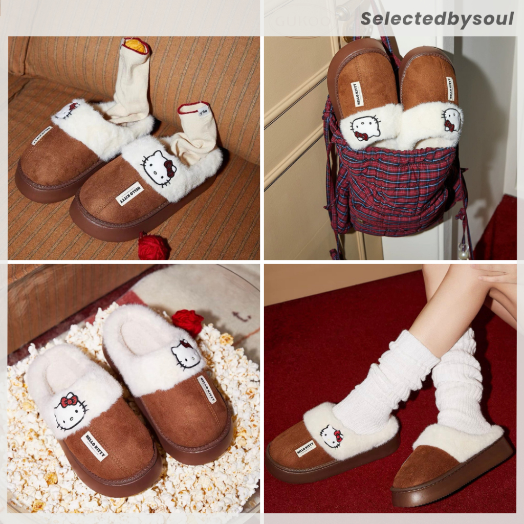 [พร้อมส่ง/ส่งด่วน*โค้ดส่วนลด] Gukoo x Hello Kitty Slippers สินค้าของแท้ 100% น่ารักมากก 🥰