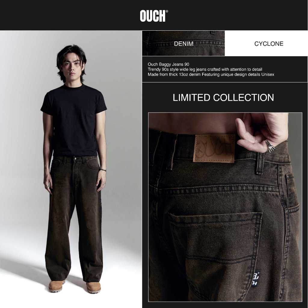 [Ouch] Cyclone baggy limited collection กางเกงยีนส์ ขายาว
