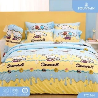 FOUNTAIN ลาย Cinnamoroll : ผ้าปูที่นอน (ไม่รวมผ้านวม) ขนาด 3.5ฟุต/ 5ฟุต/ 6ฟุต