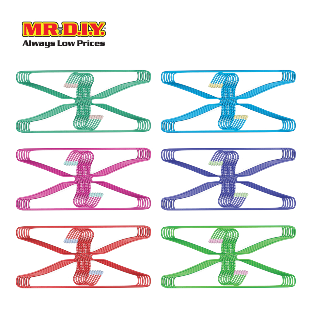 Thai Olympic ไม้แขวนเสื้อ ขนาด 20 x 39 ซม. คละสี (12 ชิ้น/แพ็ก)_3010279