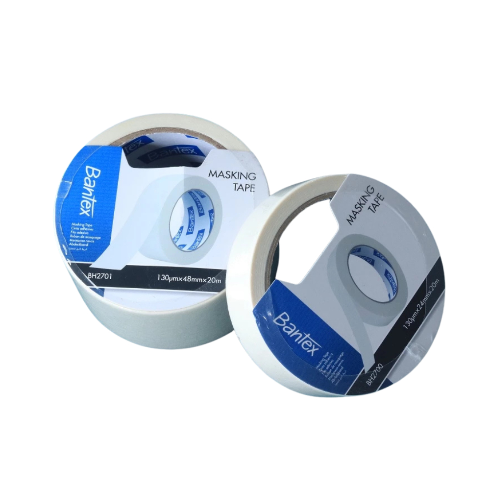 Bantex เทปกาว กระดาษกาว เทปหนังไก่ งานทาสี พ่นสี มีสารเคลือบกันซึม Masking Tape