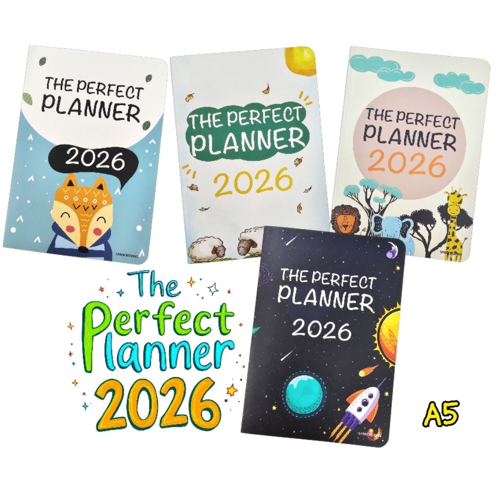 สมุดแพลนเนอร์ The Perfect Planner 2026 ขนาด A5 (14.8x21ซม.) หนา 80 แกรม 22 แผ่นรวมปก (ราคาต่อ 1 เล่ม)