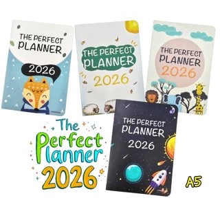 สมุดแพลนเนอร์ The Perfect Planner 2026 ขนาด A5 (14.8x21ซม.) หนา 80 แกรม 22 แผ่นรวมปก (ราคาต่อ 1 เล่ม)