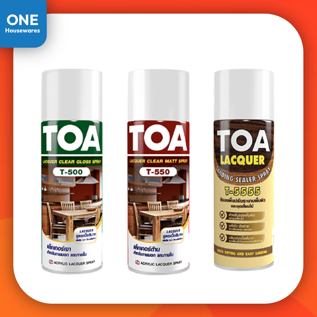 TOA สเปรย์แลคเกอร์เงา แลคเกอร์ด้าน แซนดิ้ง ซีลเลอร์ 5555