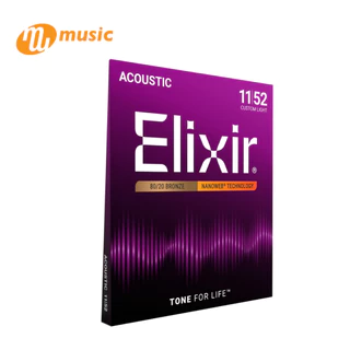 (ของแท้) สายกีตาร์โปร่ง ELIXIR AC. 80/20 NANO CUS.LT .011-052 #11027