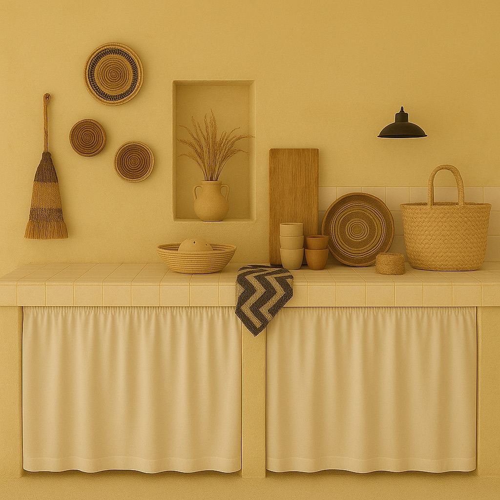 ผ้าม่านเคาน์เตอร์ครัวสีขาวเรียบละเอียด พร้อมส่ง แบบสอดราว ราคาเฉพาะม่าน - รูปที่ 6