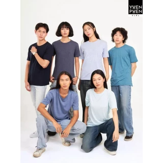 YuenPuen ยืนพื้นเสื้อยืดคอกลม 30 สี ไม่ยืด ไม่ย้วย เสื้อสีพื้น ผ้าCotton ผสม Polyester ผ้านุ่ม