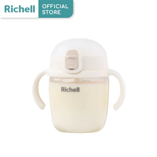 Richell(ริเชลล์) PPSU Straw Training Cup Step 1 แก้วหัดดูดหลอด PPSU สำหรับเด็ก 5 เดือน