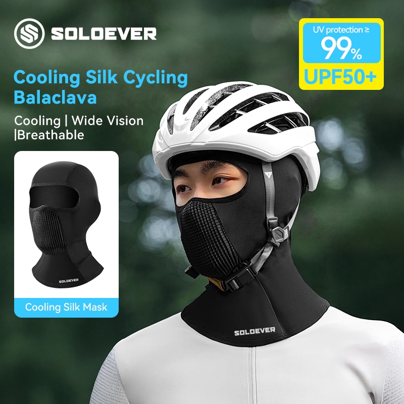 SOLOEVER Balaclava Face Mask Bandana Hood Headwear สําหรับขี่รถจักรยานยนต์และขี่จักรยาน