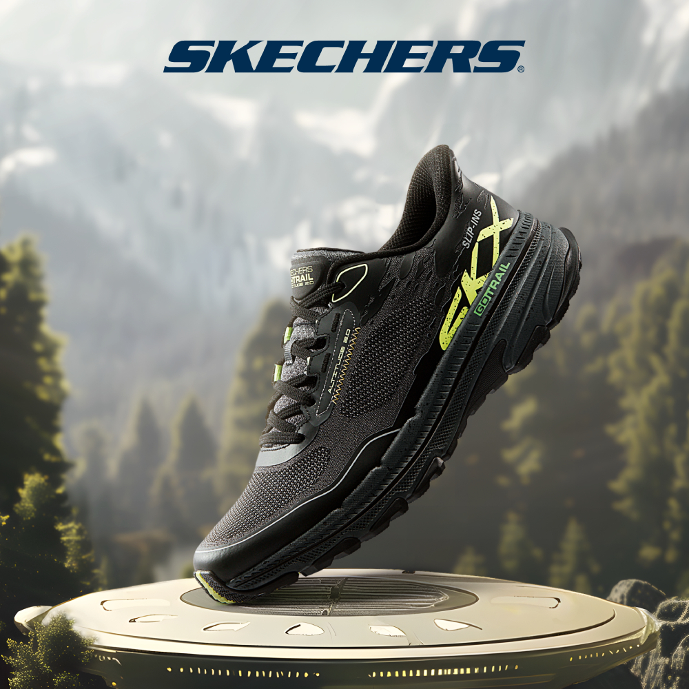 Skechers สเก็ตเชอร์ส รองเท้าผู้ชาย Men GOrun Trail Alti2.0 Performance Shoes - 220761-BKGY - Air-Coo
