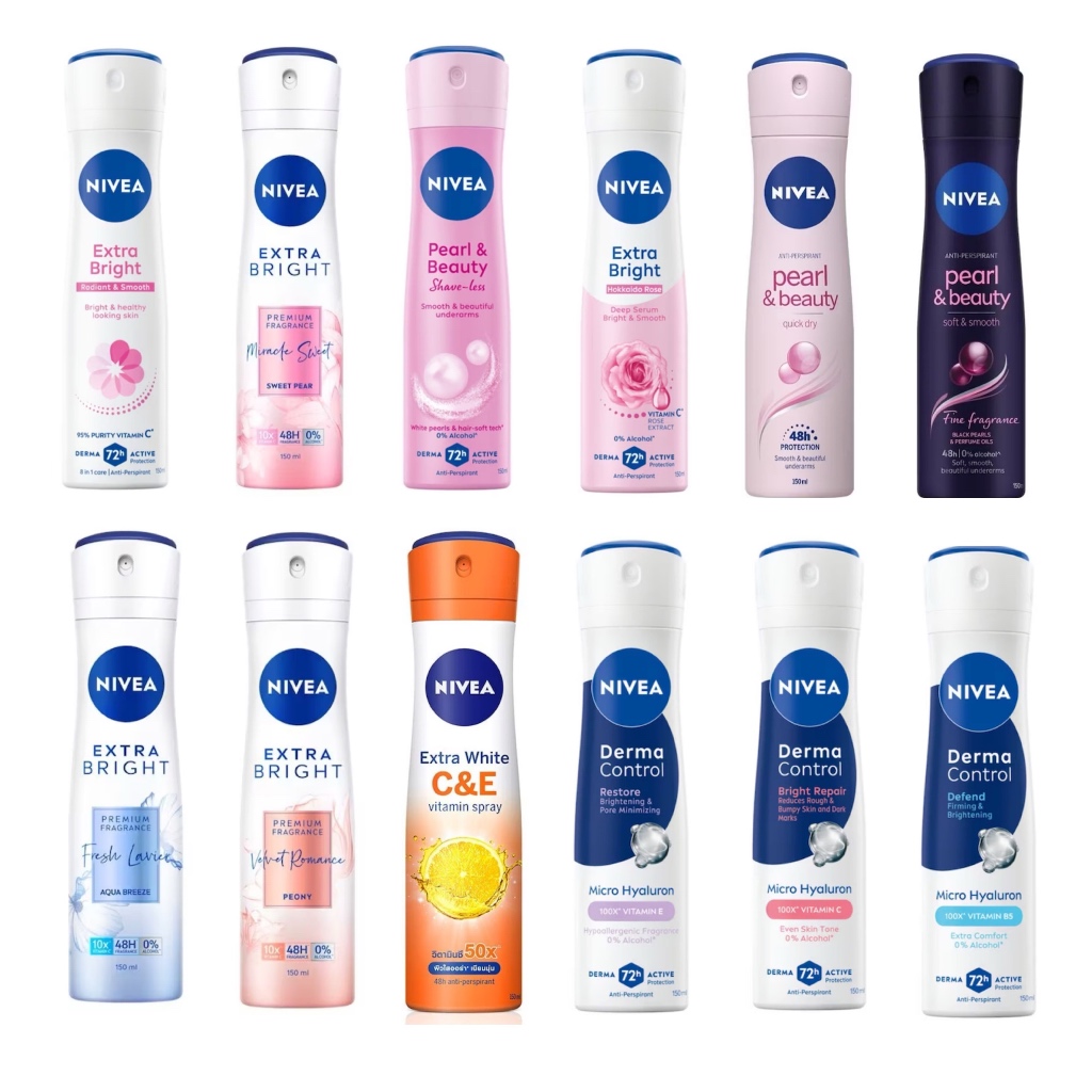 Nivea deo spray 150 ml. นีเวีย ดีโอ สเปรย์ 150 มล. มีหลายกลิ่นให้เลือก