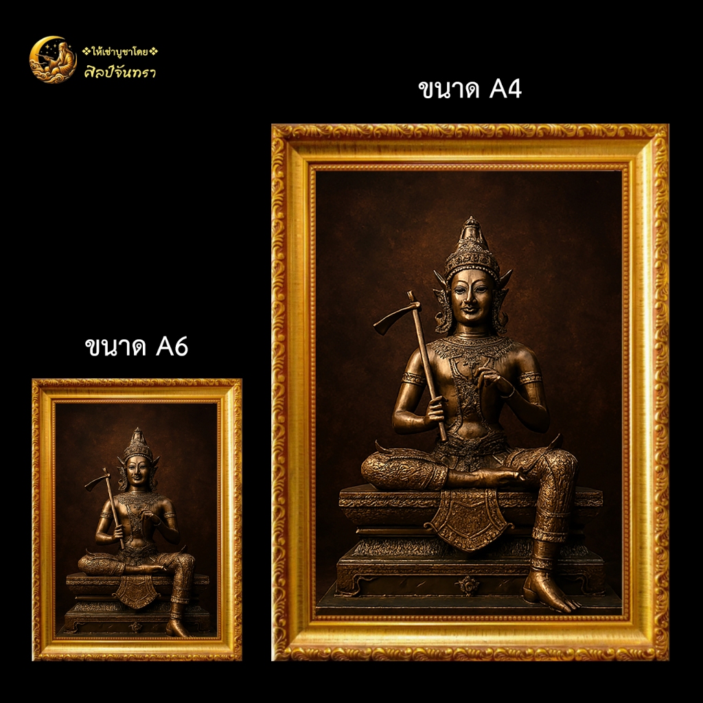 พระวิษณุกรรมปางนั่ง พ่อทุกสถาบัน การช่าง เมตตายิ่งใหญ่ มงคล ของขวัญ รูปพร้อมกรอบรูปบูชา - รูปที่ 4