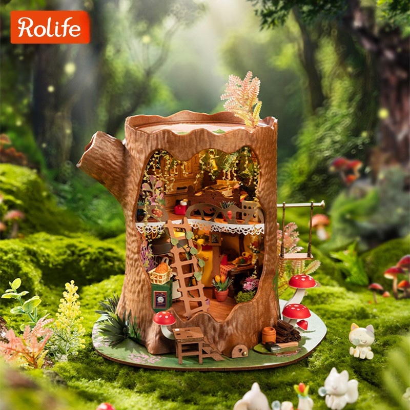 Rolife รุ่น DG179 Fairy Tale Tree House แฟร์รี่เทลบ้านต้นไม้ ของจิ๋ว ของสะสม บ้านจิ๋ว
