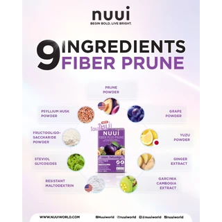 [ของแถมคละรายการ 1 ชิ้น] NUUI FIBER PLUS PRUNE หนุย ไฟเบอร์ พลัส พรุน ผลิตภัณฑ์เสริมอาหาร รสพรุน (1 กล่อง 10 ซอง)