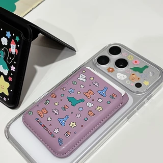 Magnet wallet : Plum doodle กระเป๋าใส่บัตรแม่เหล็กติดเคส ใช้เป็นขาตั้งได้ น่ารักสุดๆ*ไม่รวมเคส* | Stickwithme4ev