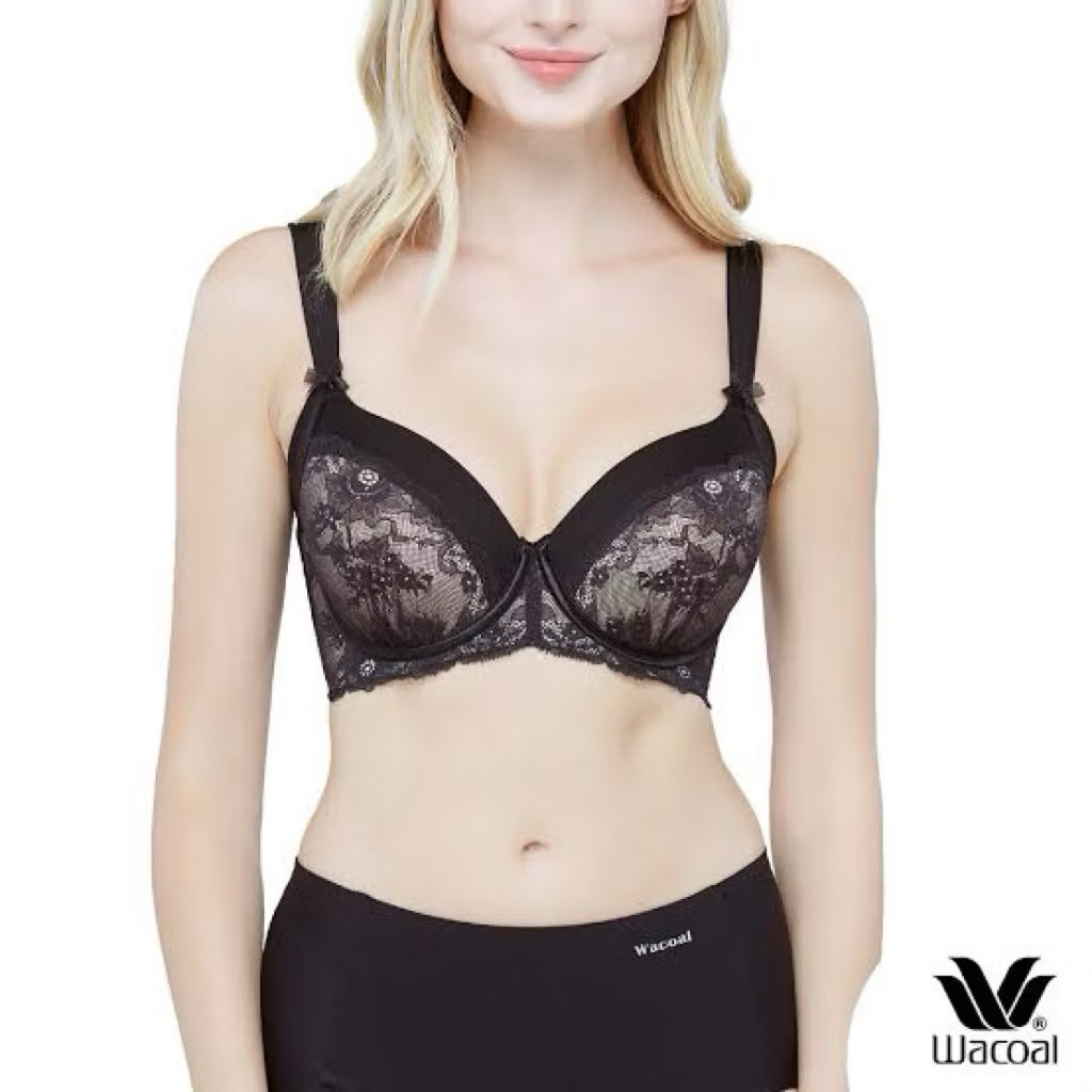 Wacoal Curve Diva บราเก็บกระชับ รุ่น WB7941 / WB7860 สีดำ (BL) ขนาด D70/32D