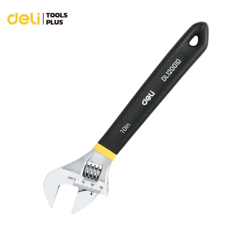 Deli ประแจเลื่อน ประแจ ประแจอเนกประสงค์ ด้ามจับหุ้มยาง ขนาด 6 8 10 นิ้ว ทนทาน Adjustable Wrench