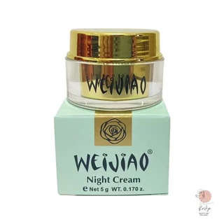 KT-62🌟WEIJIAO ครีมเหว่ยเจียWhitening Day and Night Cream 5g.ของเเท้💯 ช่วยบำรุงผิวชั้นนอกและชั้นในให้ชุ่มชื้นผิวกระชับ ❣️