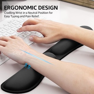 📦จัดส่งจากกทม📦 ชุดที่พักข้อมือคีย์บอร์ดและเมาส์คุณภาพสูง วัส…