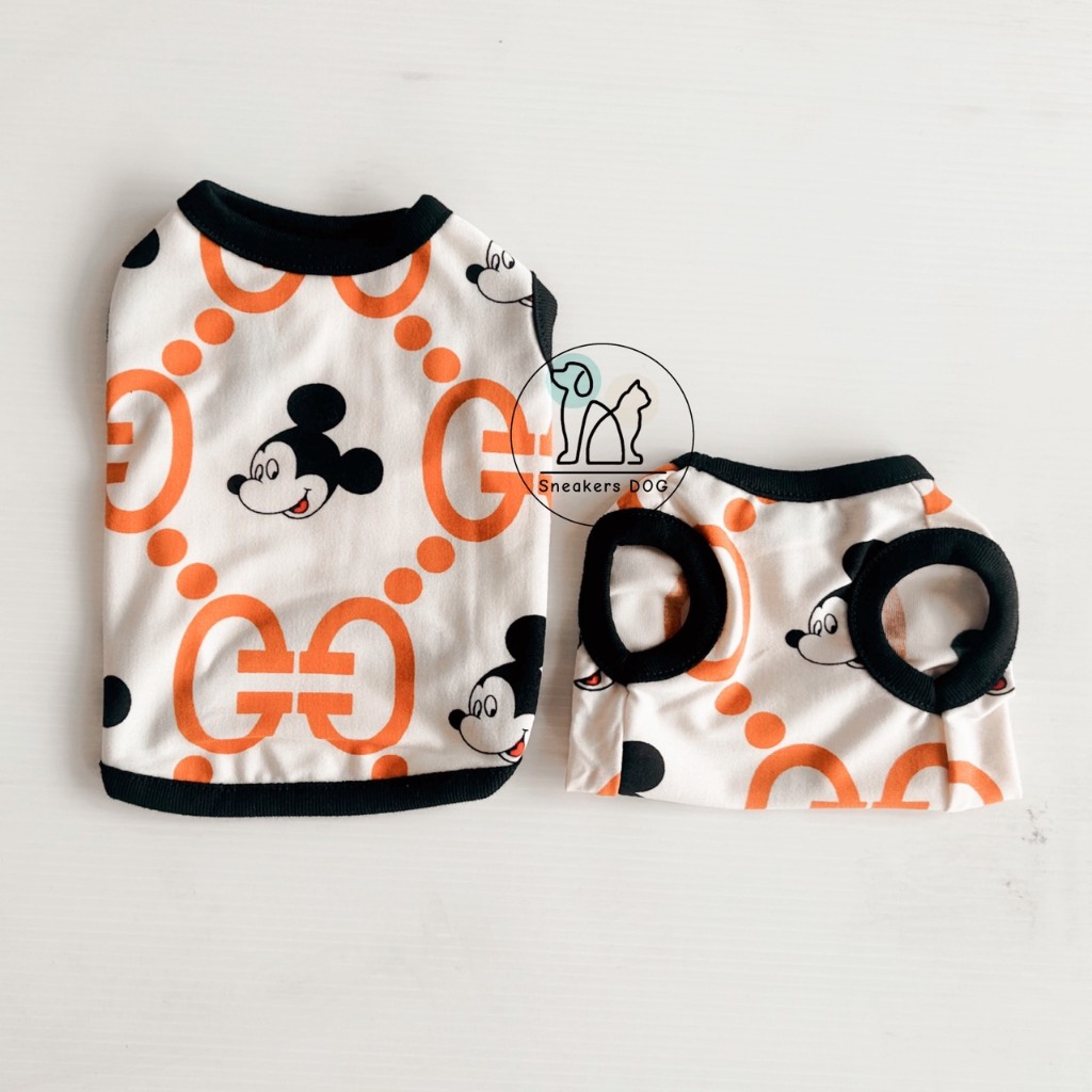 เสื้อผ้าสัตว์เลี้ยงลายน่ารัก เสื้อสุนัขแมวกระต่าย เสื้อหมาแมวลิงพร้อมส่ง - รูปที่ 3