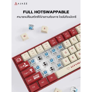 Ajazz AK680 V2 คีย์บอร์ดเกมมิ่ง Wired Game Theme Mechanical Gaming Keyboard รับประกัน 1 ปี