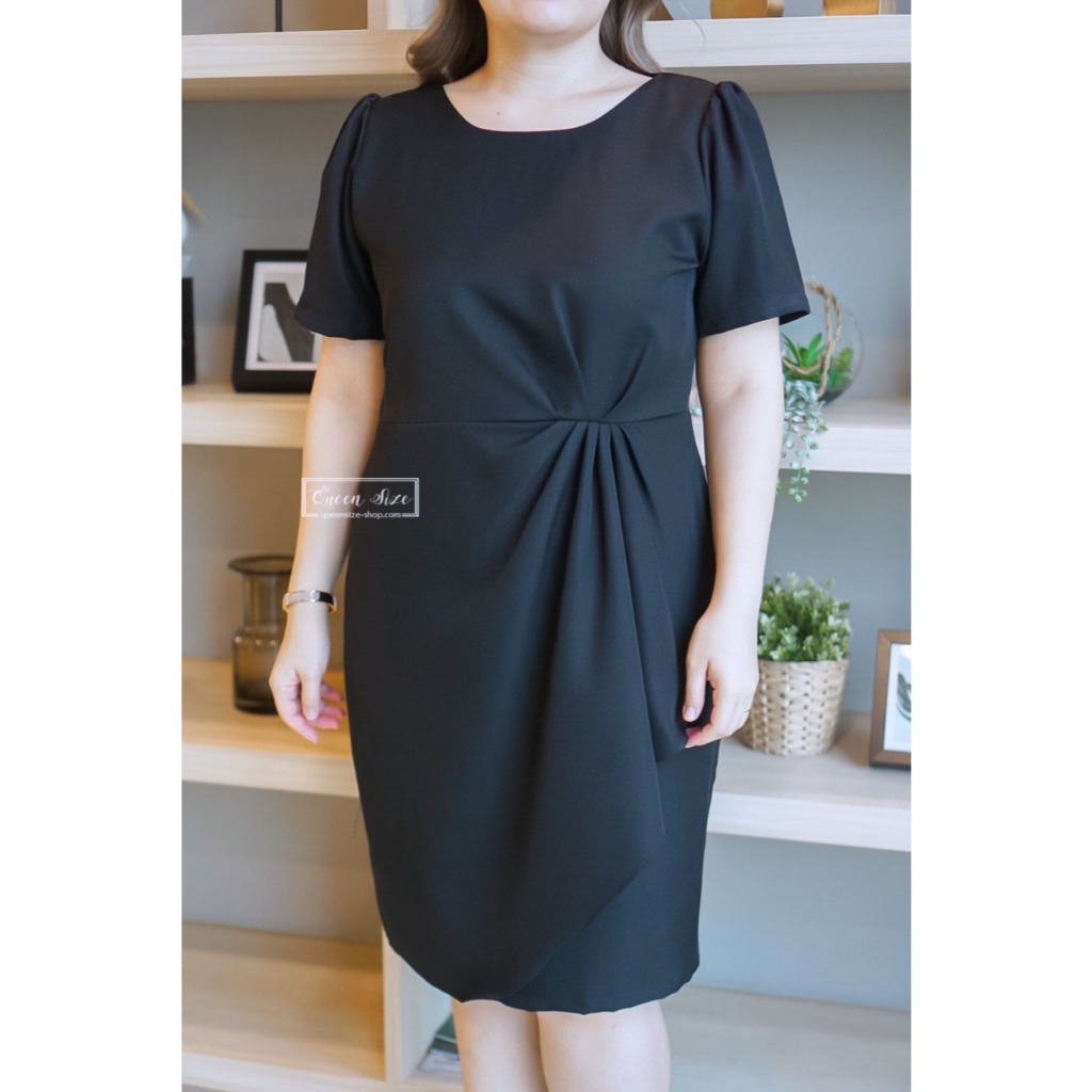 Bella-N Plus size Fashion อก40 42 44 46 และ 48 เสื้อผ้าสีดำไซส์ใหญ่ ชุดเดรสแฟชั่นสาวอวบคนอ้วน ใส่ไปทำงาน - รูปที่ 6
