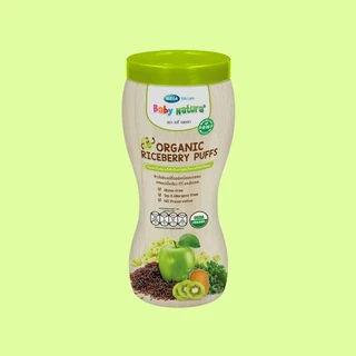 ฺBaby natura (1ขวด)ข้าวไรซ์เบอร์รี่ออร์แกนิกอบกรอบ รสแอปเปิ้ลเขียว กีวี่ และผักเคล40กรัม-แอปเปิ้ลเขียว(F-O925-N01-P5)