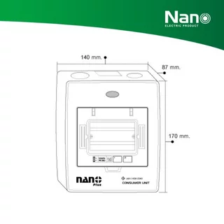 ตู้คอนซูมเมอร์ ยูนิต NANO PLUS ขนาด 2-4 ช่อง(ตู้เปล่า)( 1 ชิ้น/กล่อง ) NNP-CU02