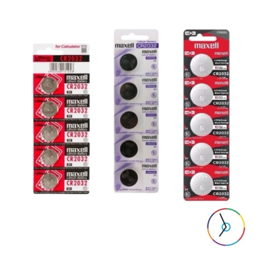 ถ่านกระดุม Maxell CR2032 , 2032 (1แผง5ก้อน)